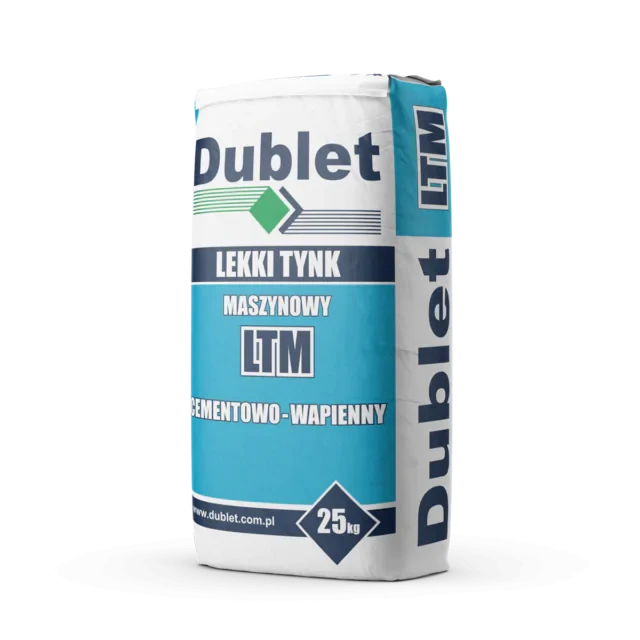 Worek 25 kg lekkiego tynku maszynowego LTM DUBLET, cementowo-wapiennego